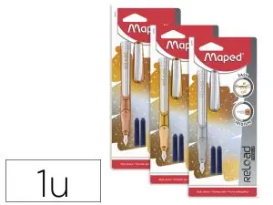 STYLO-PLUME RELOAD GLITTER 2 CARTUCHES D'ENCRE 3 COLORIS   ASSORTIS