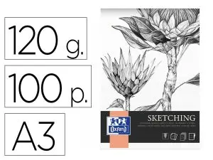 BLOC SKETCHING OXFORD ENDOSSE FEUILLES DETACHABLES A3 100   PAGES 120G