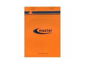 BLOC BUREAU MASTER A5 148X210MM AGRAFE EN-TETE 100F 70GR 5X5 ORANGE