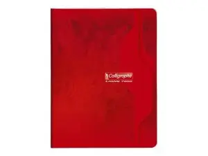 CAHIER PIQURE CLAIREFONTAINE 7000 COUVERTURE SOUPLE PP 17X22CM 96P SEYES 70G COLORIS ROUGE