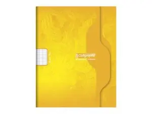 CAHIER PIQURE CLAIREFONTAINE 7000 COUVERTURE SOUPLE PP     24X32CM 96P SEYES 70G COLORIS JAUNE
