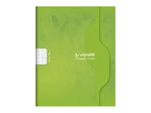 CAHIER PIQURE CLAIREFONTAINE 7000 COUVERTURE SOUPLE PP     24X32CM 96P SEYES 70G COLORIS VERT