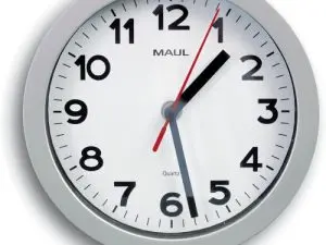 HORLOGE MURALE MAUL STEP DIAM. 20CM PILE 1.5V AA FOURNIE COLORIS ARGENT