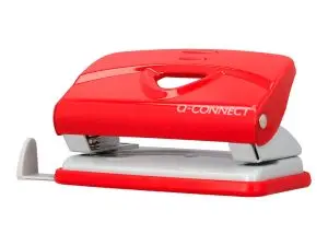 PERFORATEUR Q-CONNECT KF14216 2 TROUS OUVERTURE 1MM         CAPACITE 10 FEUILLES COLORIS  ROUGE