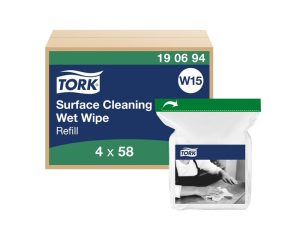 RECHARGE TORK LINGETTE HUMIDE W15 SURFACE TEXTURE           RESISTANTE BLANC PAQUET 58    LINGETTES