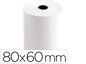 BOBINE THERMIQUE Q-CONNECT 80MM LARGEUR X 60MM DIAMETRE 70GR POUR TPE SANS BISPHENOL A