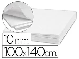 CARTON PLUME LIDERPAPEL DOUBLE-FACE 100X140CM EPAISSEUR 10MM COLORIS BLANC