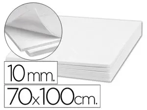 CARTON PLUME LIDERPAPEL ADHESIF 1 FACE 70X100CM EPAISSEUR 10MM COLORIS BLANC