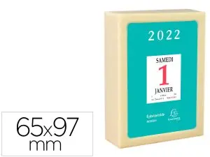BLOC ÉPHÉMÉRIDE EXACOMPTA MURAL ANNUEL JANVIER/DÉCEMBRE 1 JOUR/PAGE NEUTRE BOÎTIER PLASTIQUE 65X97MM
