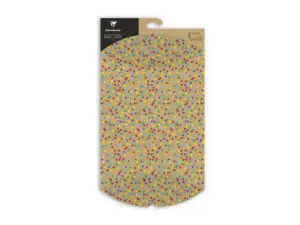 POCHETTE CADEAU CLAIREFONTAINE PLIABLE        30X40CM KRAFT MOTIF POIS      MULTICOLORES