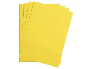 FEUILLE PAPIER CLAIREFONTAINE MAYA 270G 500X700MM COLORIS JAUNE CITRON PAQUET 25 UNITES