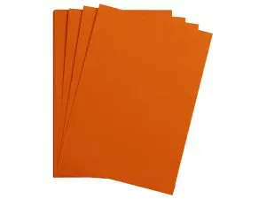 FEUILLE PAPIER CLAIREFONTAINE MAYA 270G 500X700MM COLORIS   ORANGE PAQUET 25 UNITES