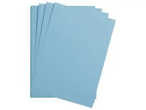 FEUILLE PAPIER CLAIREFONTAINE MAYA 270G 500X700MM COLORIS   BLEU CIEL PAQUET 25 UNITES