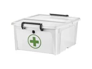 BOITE PHARMACIE CEP PP CAPICITE 20L OUVERTURE PAPILLON COLORIS BLANC