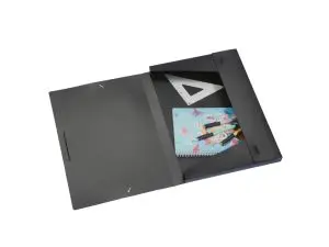 BOITE DE CLASSEMENT VIQUEL ART'BOX A3 PP CREATIV'GALLERY DOS 3CM FERMETURE ELASTIQUE   COLORIS NOIR
