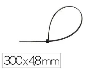 SCELLE Q-CONNECT 300X4,8MM COLORIS NOIR SACHET 100       UNITES