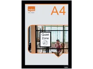 PORTE-AFFICHE NOBO MAGNETIQUE AUTOCOLLANT A4 CADRE COLORIS  NOIR