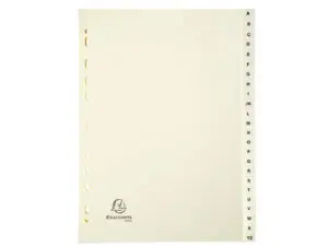 INTERCALAIRE EXACOMPTA A4 ALPHABETHIQUE A-Z CARTE PEAU  24 POSITIONS