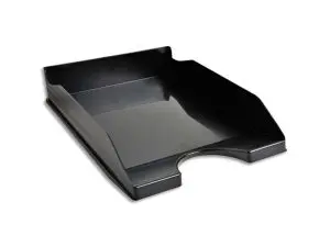 CORBEILLE COURRIER EXACOMPTA ECOTRAY ECOBLACK A4+ SUPERPOSABLE VERTICALE/ESCALIER COLORIS NOIR