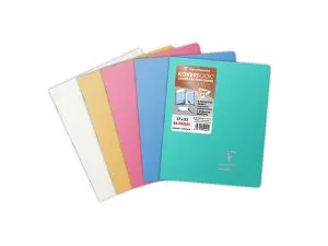 CAHIER PIQUE CLAIREFONTAINE KOVERBOOK SILVER COUVERTURE PP OPAQUE 170X220MM 96 PAGES REGLURE SEYES COLORIS