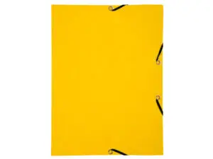 CHEMISE EXACOMPTA CARTE LUSTREE 350GR A4 FERMETURE ELASTIQUE SANS RABAT SANS ETIQUETTE COLORIS JAUNE LOT DE 10