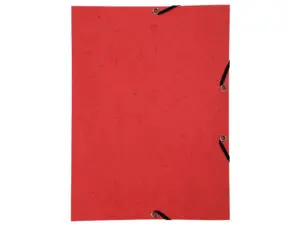 CHEMISE EXACOMPTA CARTE LUSTREE 350GR A4 FERMETURE ELASTIQUE SANS RABAT SANS ETIQUETTE COLORIS ROUGE LOT DE 10
