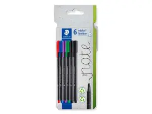 FEUTRE STAEDTLER TRIPLUS FINELINER 334 TRIANGULAIRE POINTE SUPERFINE 0,3MM COLORIS ASSORTIS ETUI CARTON