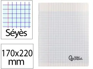 CAHIER PIQURE LIDERPAPEL COUVERTURE PP 170X220MM 96P   SEYES INCOLORE