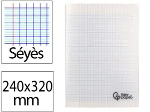 CAHIER PIQURE LIDERPAPEL COUVERTURE PP 240X320MM 48P   SEYES INCOLORE