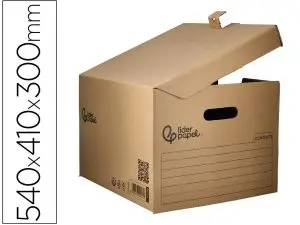 CONTAINER A ARCHIVES LIDERPAPEL CARTON MONTAGE MANUEL P     OUR 5 BOITES FORMAT A4+ / 6 CLASSEURS A-Z 540X410X300MM