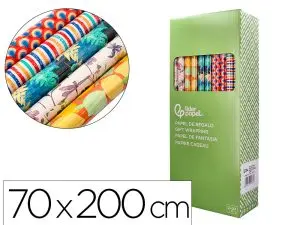 PAPIER CADEAU LIDERPAPEL TOUTE L'ANNEE ROULEAU 0,70X2M 60G MOTIFS ASSORTIS B-2024