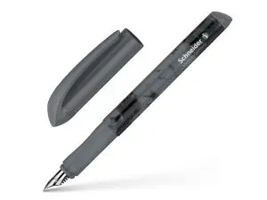 STYLO-PLUME SCHNEIDER EASY POINTE ACIER TAILLE M ENCRE   BLEU ROYAL EFFACABLE COLORIS  NOIR