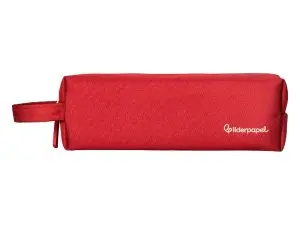 FOURRE-TOUT LIDERPAPEL 1 COMPARTIMENT AVEC ANSE 21X7CM COLORIS ROUGE