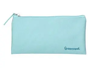 FOURRE-TOUT LIDERPAPEL PLAT 1 COMPARTIMENT 20X10CM COLORIS  BLEU CELESTE