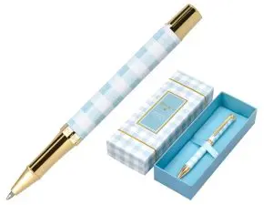 ROLLER BELIUS PICNIC ALUMINIUM ENCRE NOIRE COLORIS BLEU CIEL DORE BOITE DESIGN