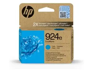 CARTOUCHE HP JET D'ENCRE 924E EVOMORE 4K0U7NE COLORIS CYAN 800P