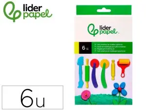 USTENSILES LIDERPAPEL POUR PATE A MODELER SET 6 PIECES   ASSORTIES