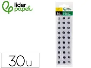 OEIL ADHESIF LIDERPAPEL BLANC AVEC PUPILLE NOIRE SACHET 30  UNITES