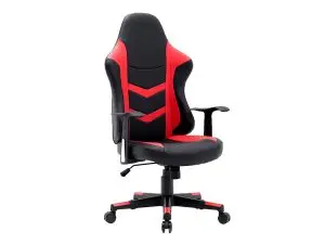 CHAISE GAMING Q-CONNECT ORVIETO SIMIL CUIR BASE METALLIQUE  HAUT MAX 1200 LARG 500 PROF   510MM ROUES PREMIUM NOIR-ROUGE