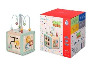 JEU ENFANT IMAGINOVO CUBES D'ACTIVITES BOIS +18MOIS      15,5X15,5X28 CM
