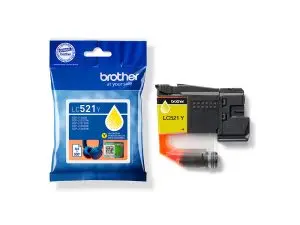 CARTOUCHE BROTHER JET D'ENCRE LC521Y COULEUR JAUNE 500P