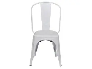 CHAISE PAPERFLOW URBAN INDOOR/OUTDOOR ACIER GALVANISE LAQUE MAT 865X450X520MM COLORIS BLANC