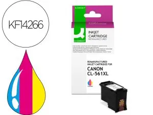 CARTOUCHE Q-CONNECT JET D'ENCRE COMPATIBLE CANON      CL-561XL 600P COULEUR         CYAN/MAGENTA/JAUNE