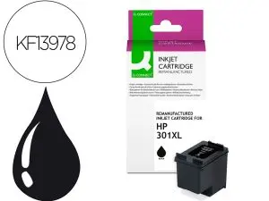 CARTOUCHE Q-CONNECT JET D'ENCRE COMPATIBLE HP 301XL   550P COULEUR NOIR