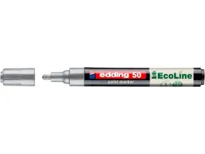 MARQUEUR EDDING 50 ECOLINE PEINTURE BASE EAU POINTE OGIVE 2/3MM COLORIS ARGENT