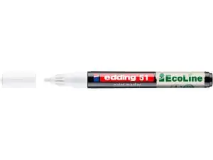 MARQUEUR EDDING 51 ECOLINE PEINTURE BASE EAU POINTE OGIVE 1/2MM COLORIS BLANC