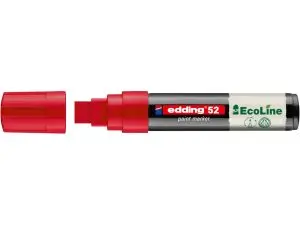 MARQUEUR EDDING 55 ECOLINE PEINTURE BASE EAU POINTE      BISEAUTEE 4/15MM COLORIS      ROUGE