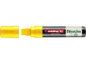 MARQUEUR EDDING 55 ECOLINE PEINTURE BASE EAU POINTE      BISEAUTEE 4/15MM COLORIS      JAUNE