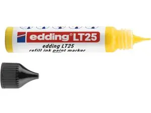 RECHARGE EDDING LT 25 ENCRE MARQUEUR PEINTURE ECOLINE     25ML COLORIS JAUNE
