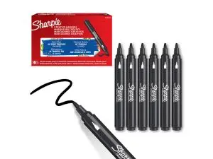 MARQUEUR SHARPIE CREATIF POINTE OGIVE TRAIT 2,5MM      ENCRE ACRYLIQUE COLORIS NOIR